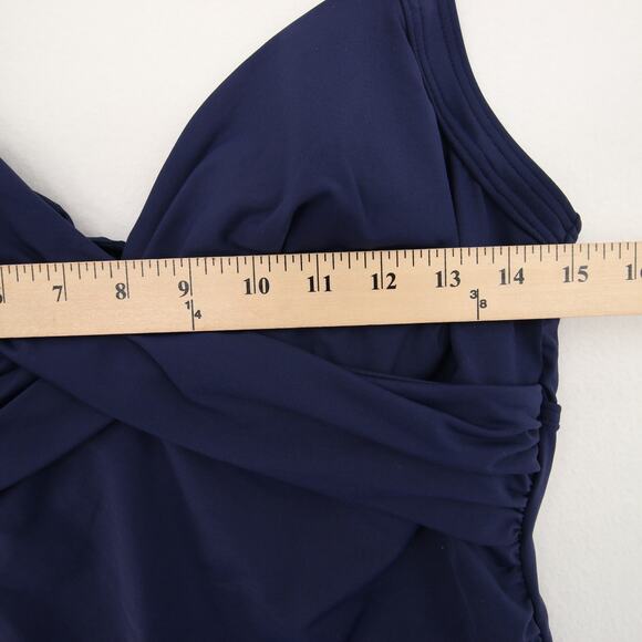 Lands' End Women's Swim Top in Navy Blue - Picture 5 of 9